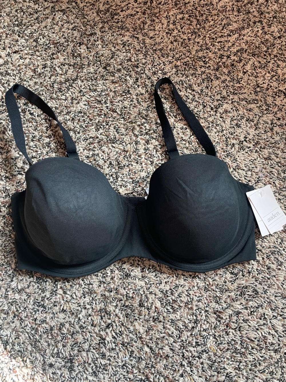 Auden Black Molded T-Shirt Bra with Adjustable Straps Size 36DD | NWT